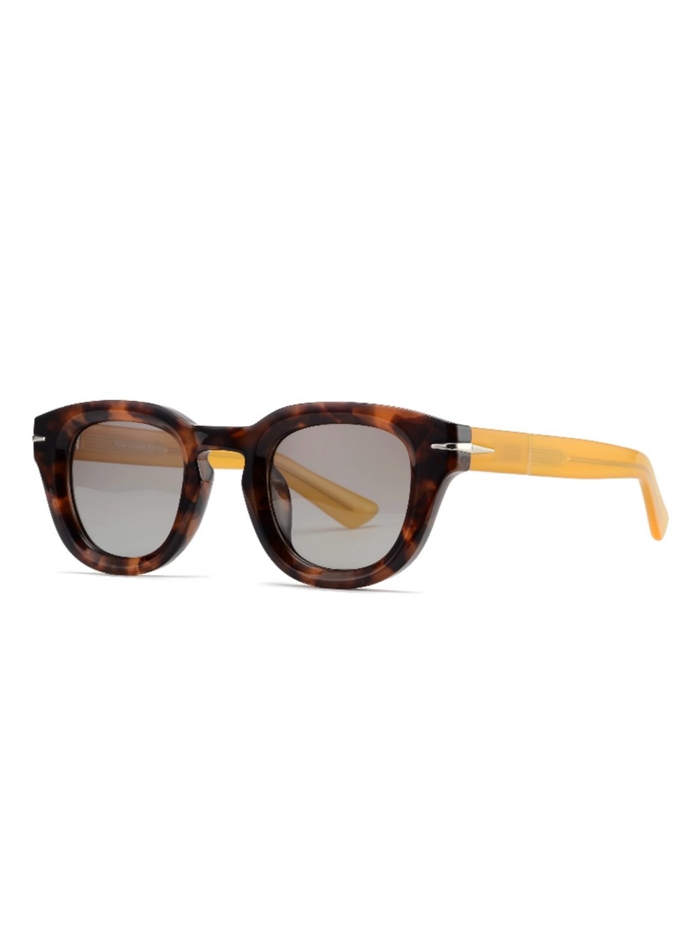 Ryan Simkhai Ravi Tortoise Yellow Temple Sunglasses Brown Lens NWT